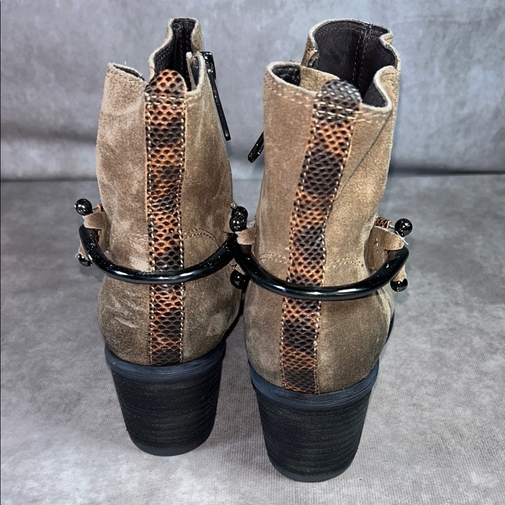 EUC Donald J Pliner Western Couture Collection Women US 8M Tan Brown Ankle Boot - Picture 3 of 15